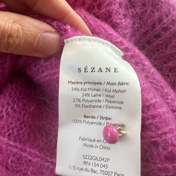 Sézane Susanna Kid Mohair/Wool Cardigan in Wisteria - NWOT - Picture 10 of 10